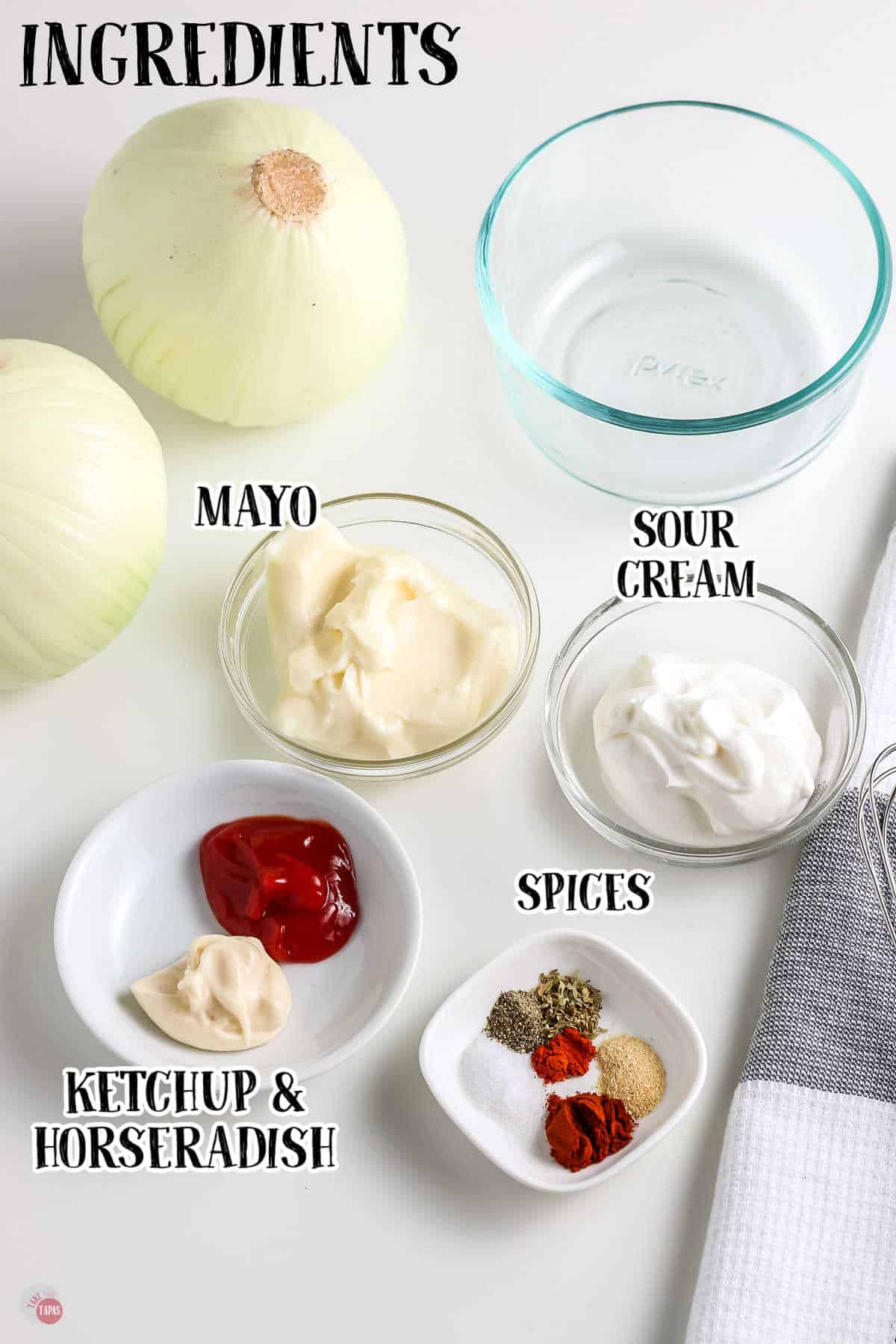 labeled picture of ingredients for dipping sauce