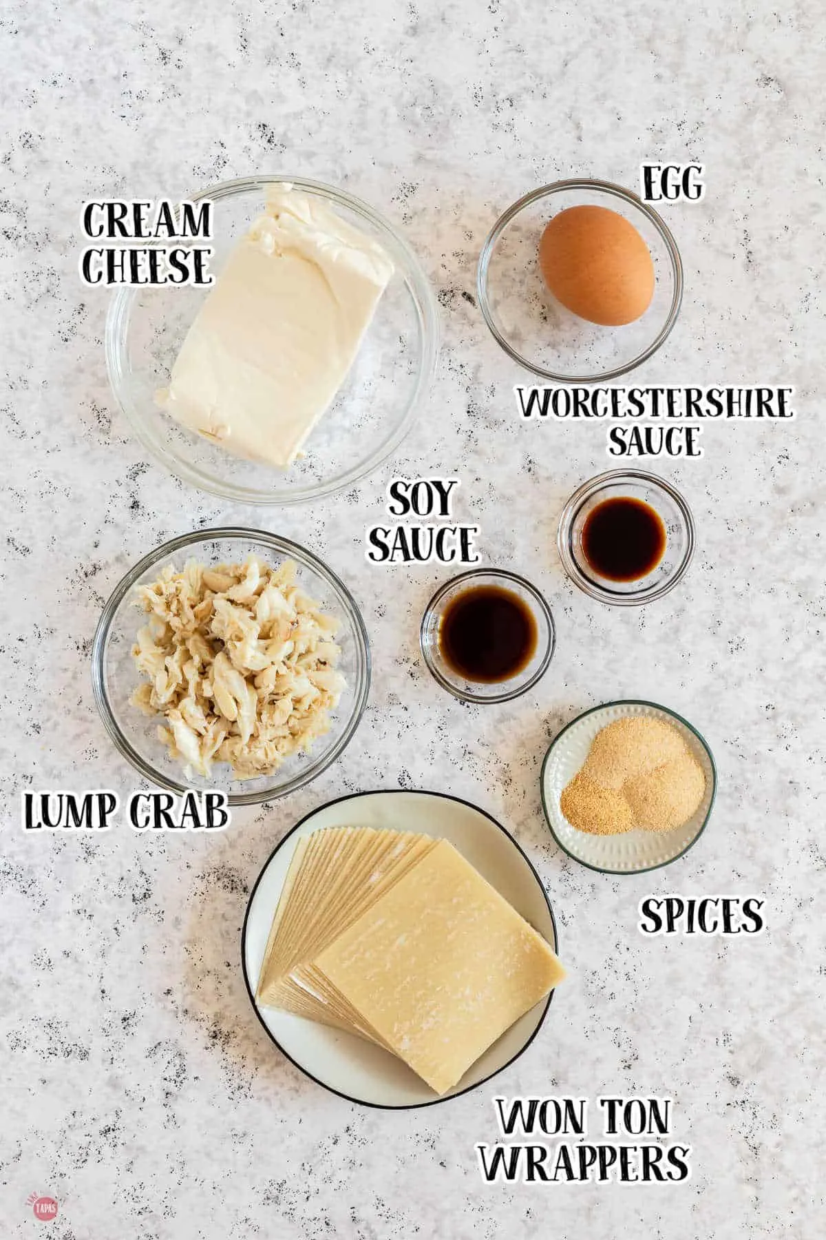 labeled picture of ingredients