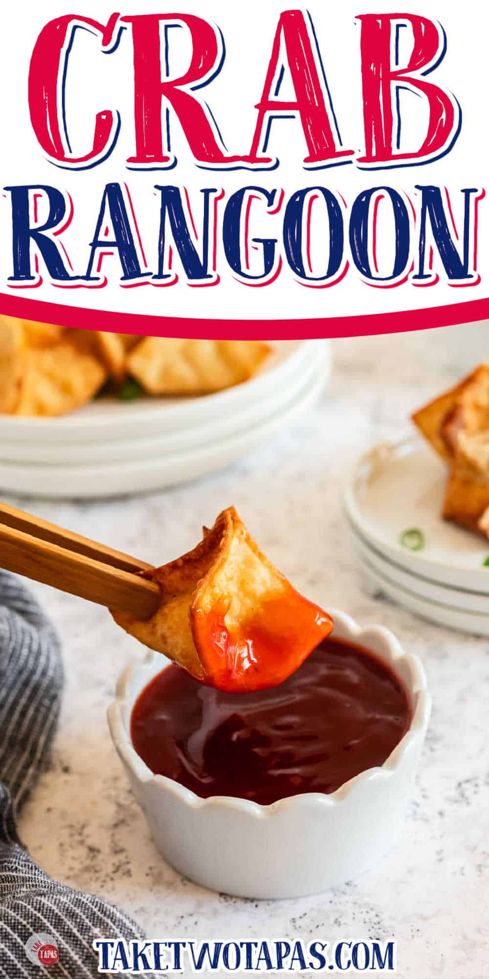 crab rangoon with chopsticks