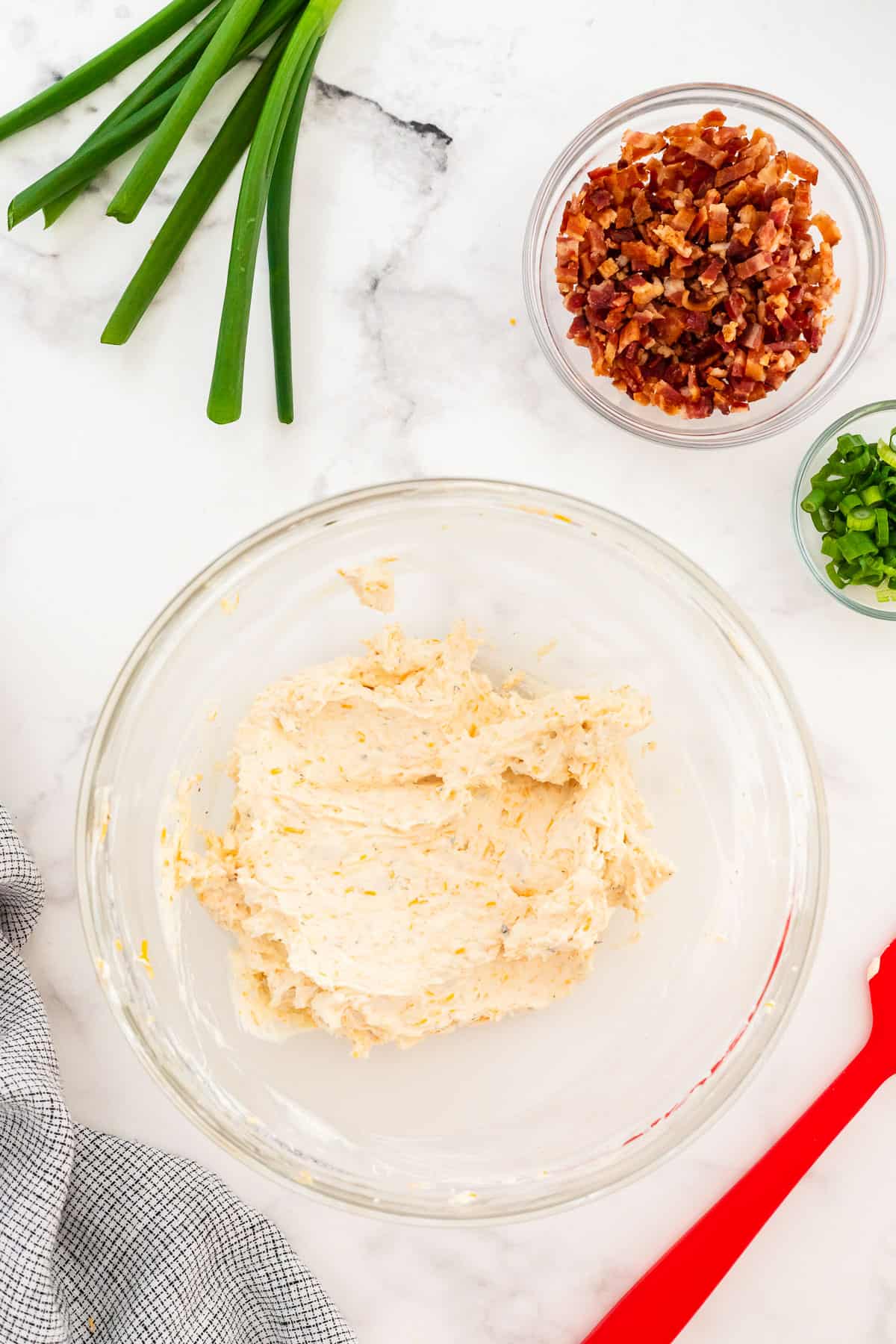 cream cheese mix in a bowl