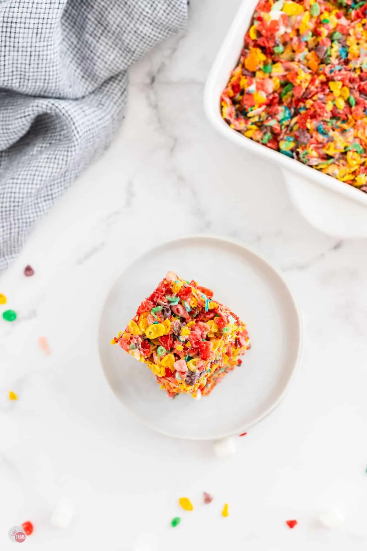 plate of marshmallow treats