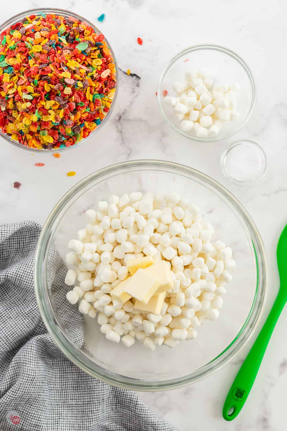 marshmallows and butter in a bowl