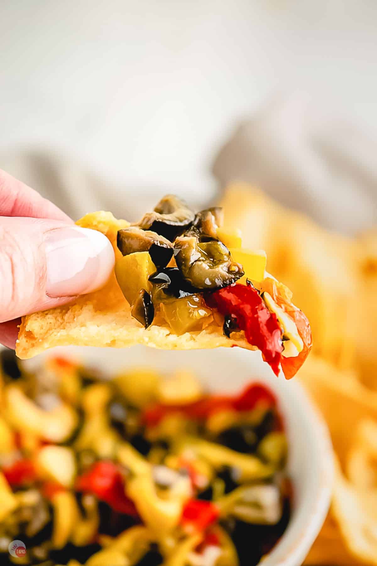chips and olives