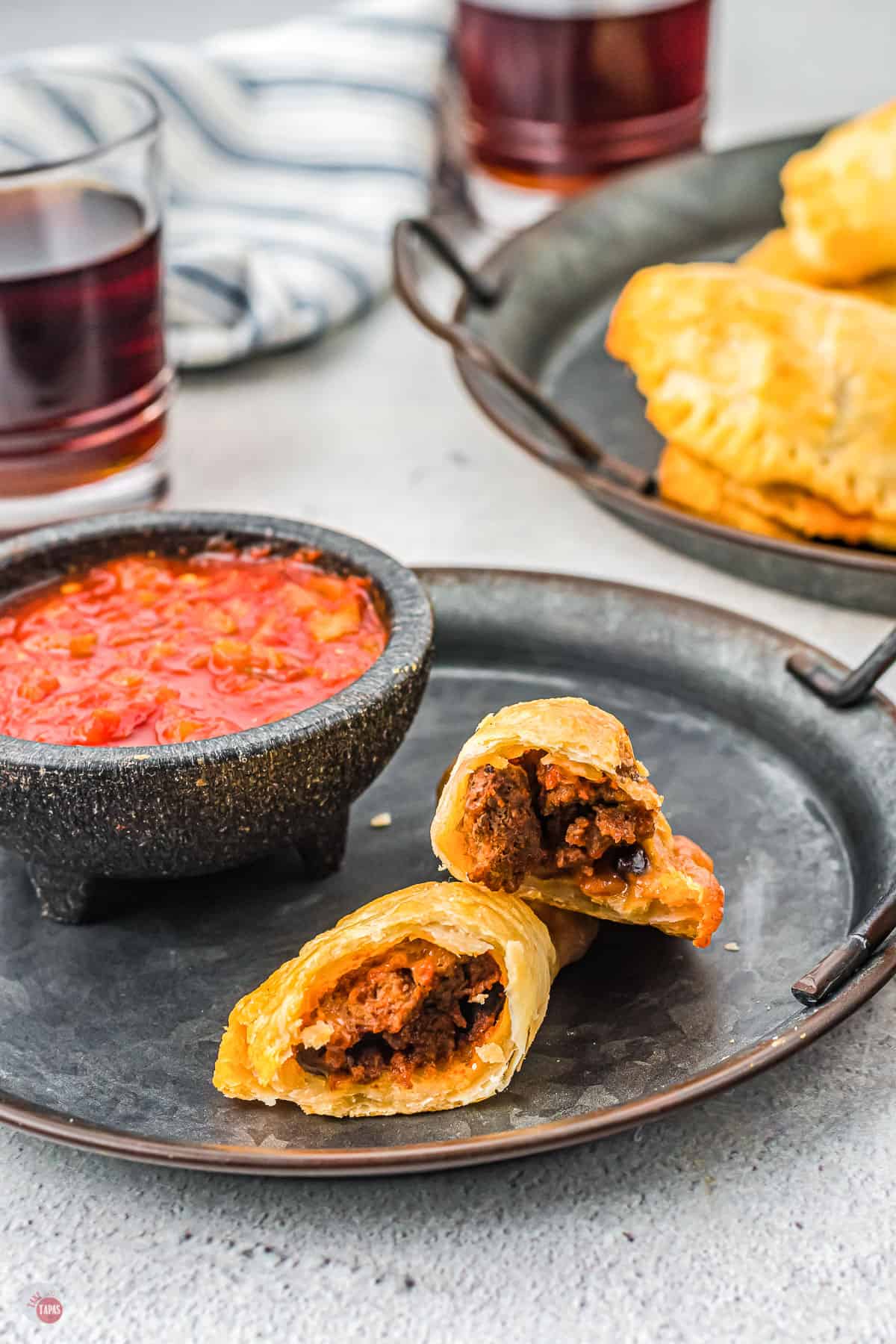 plate of taco empanadas