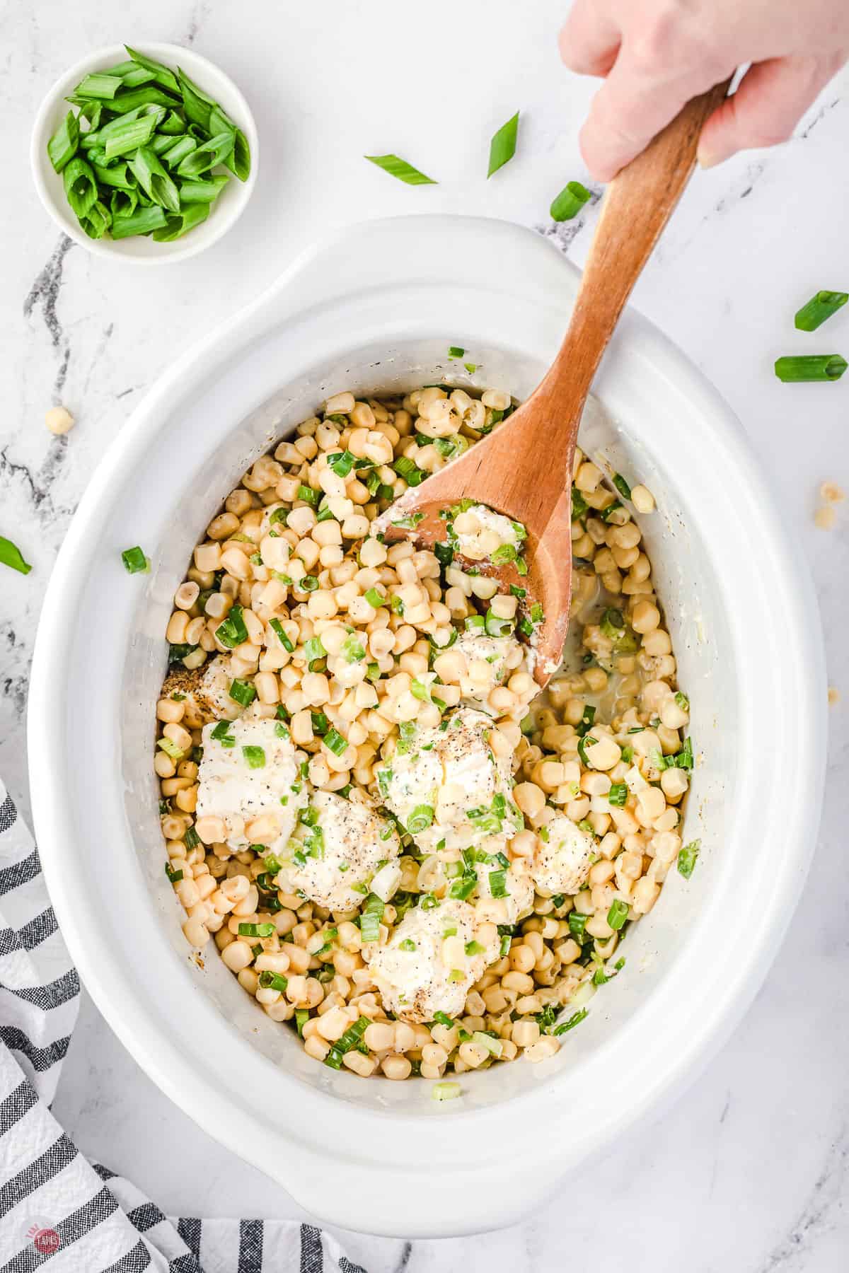 Crock Pot Creamy Corn Dip - As For Me and My Homestead