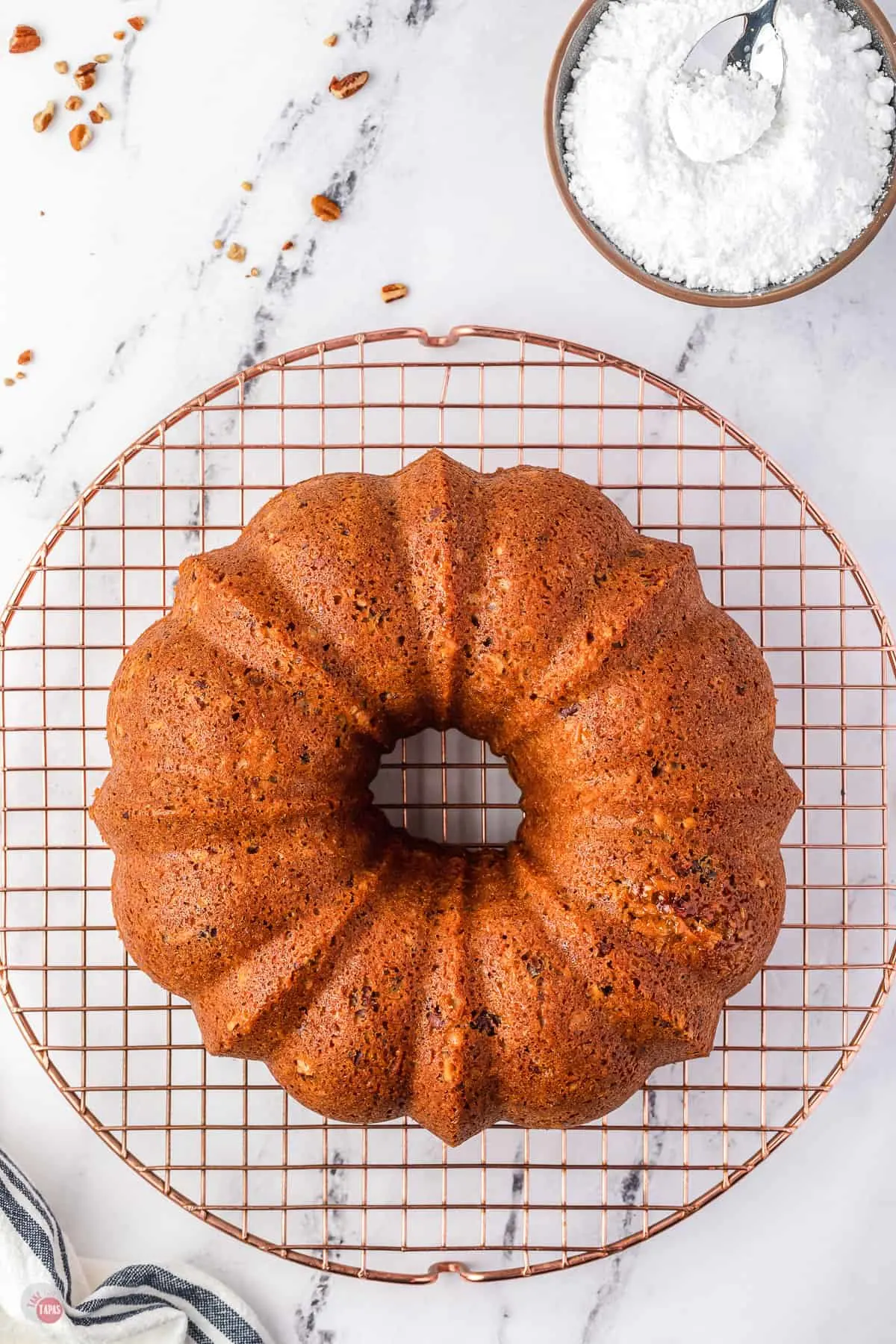 louisiana stranger cake on cooling rack