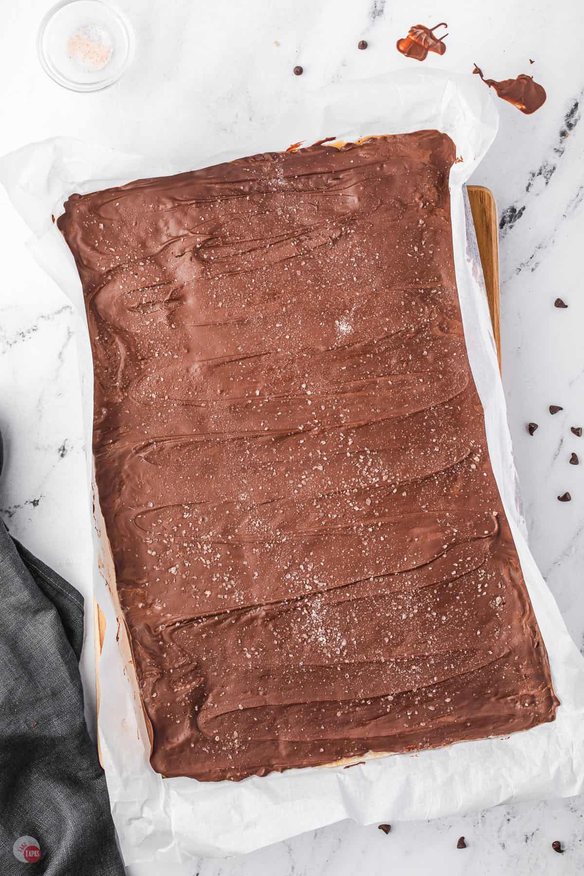 matzo candy on baking sheet