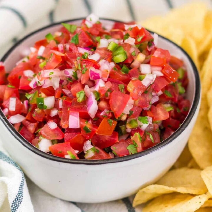 bowl of pico de gallo