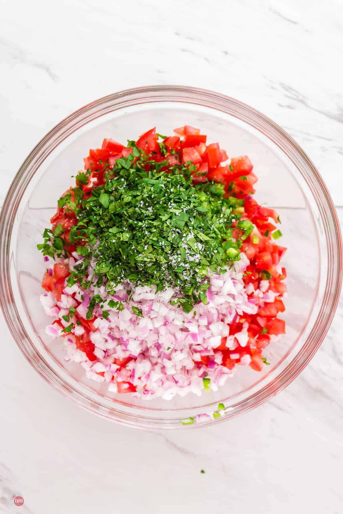 bowl of diced tomatoes