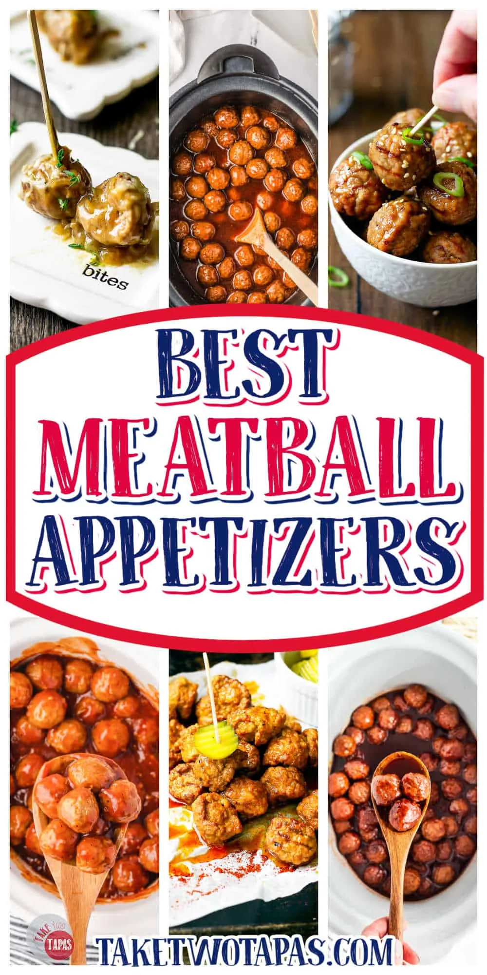 collage of meatball appetizers