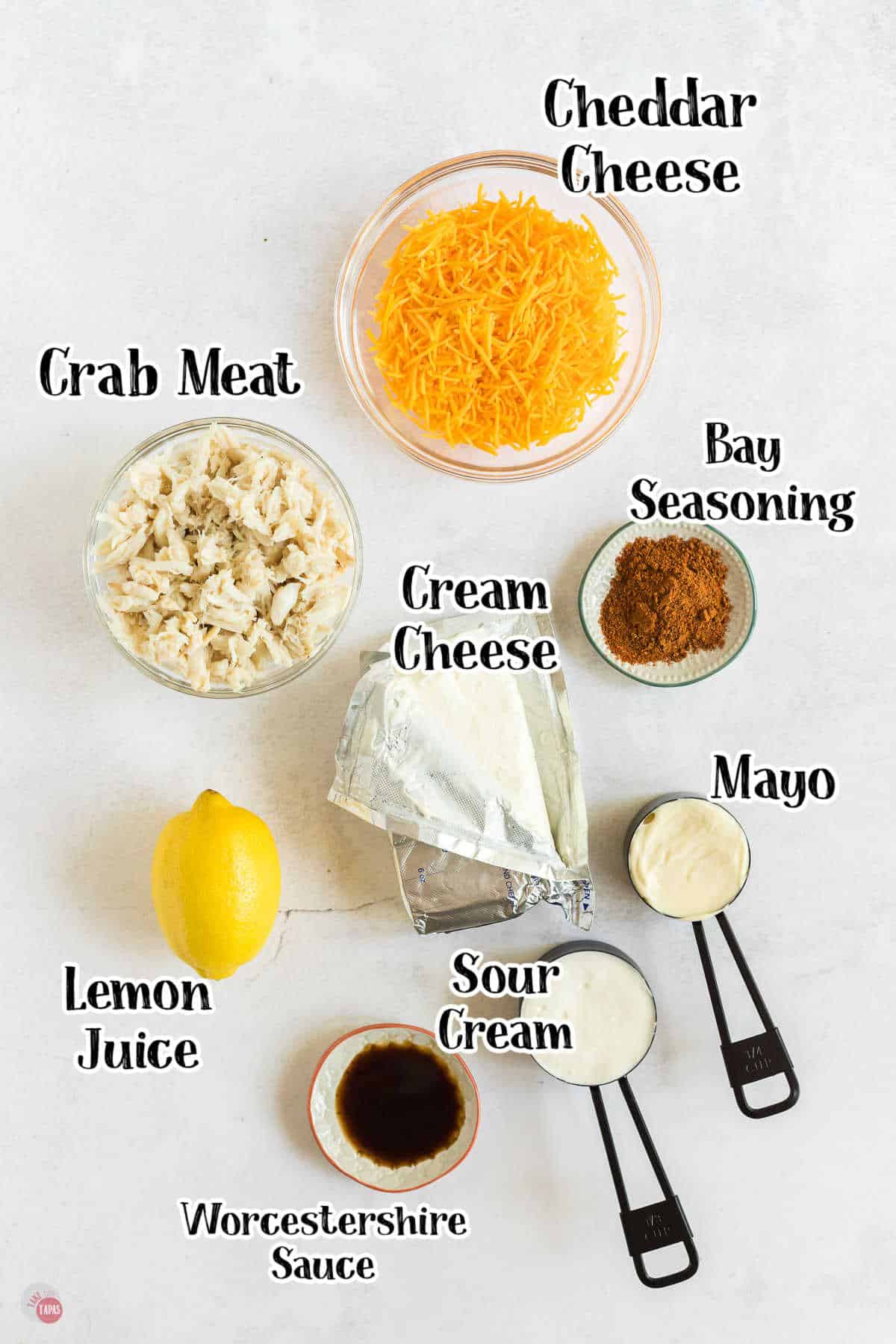 labeled picture of ingredients