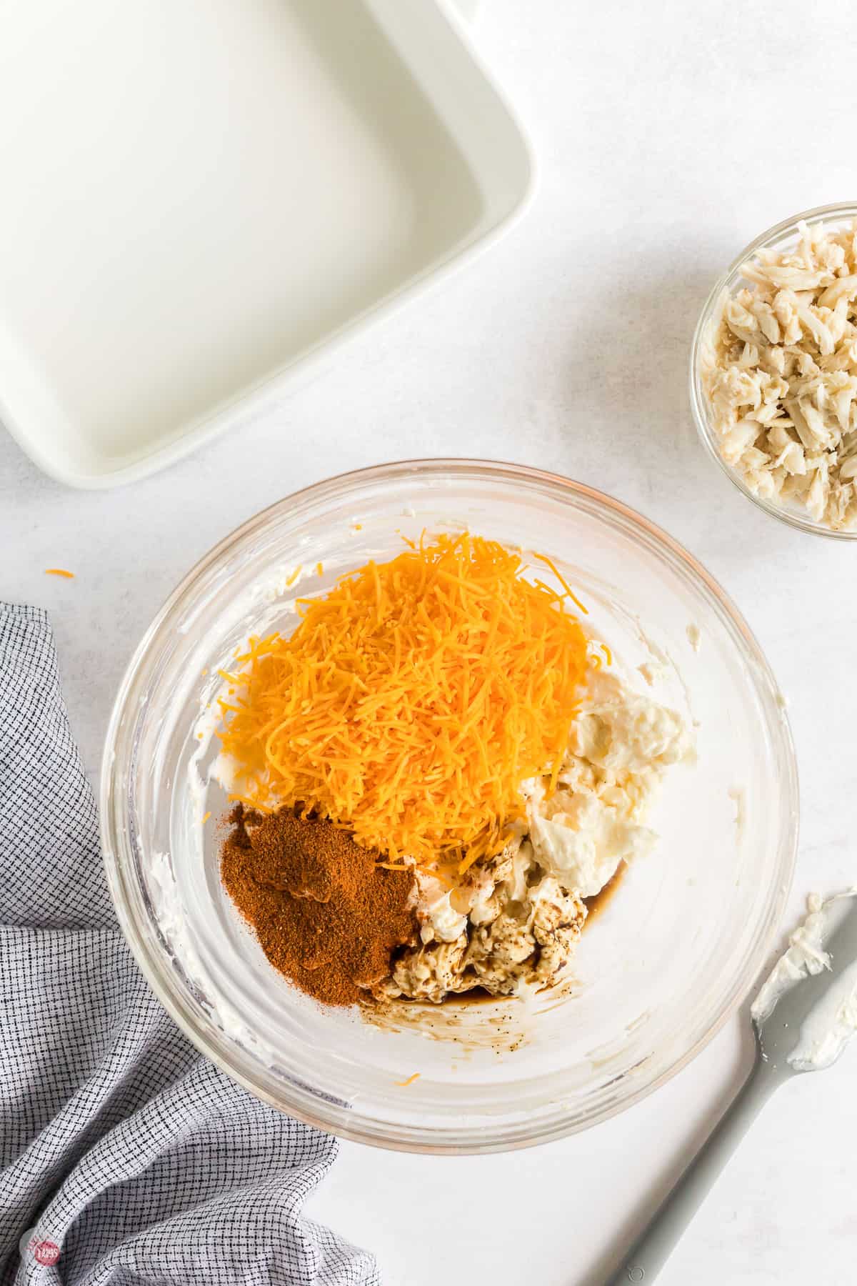 cheese and spices in a bowl