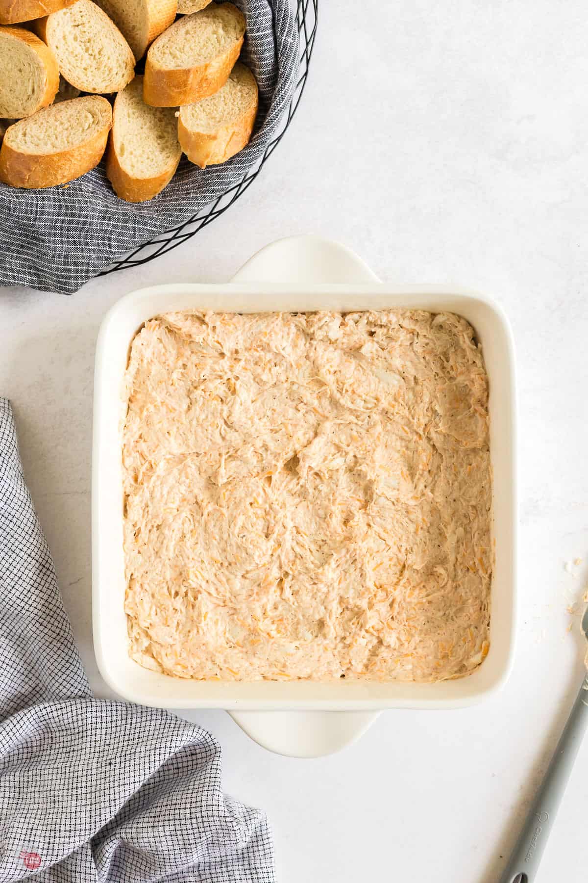 crab dip in a baking dish