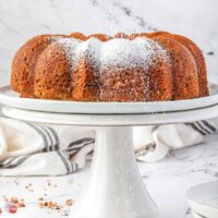 cake on a cake stand