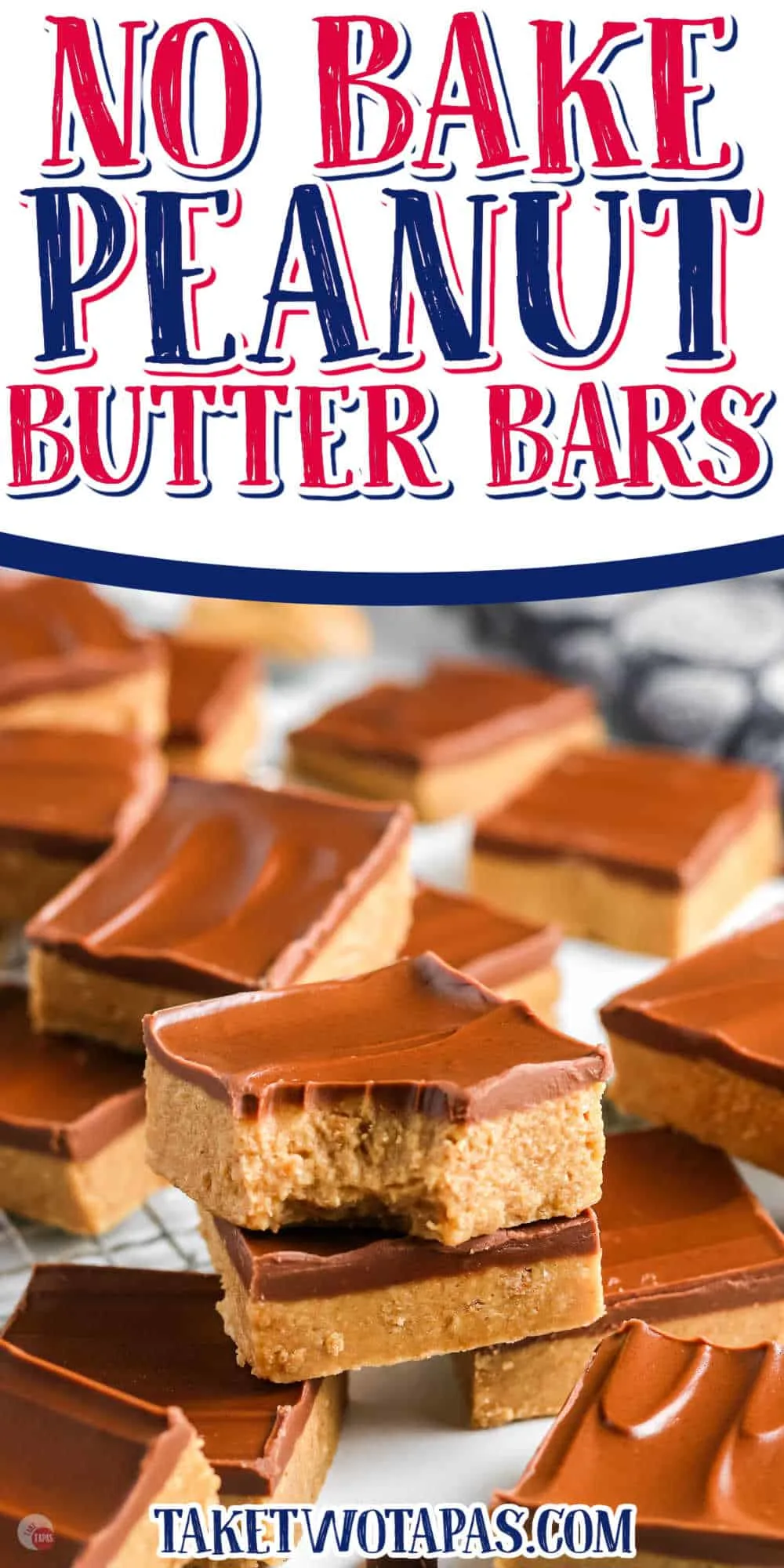collage of no bake bars with text "peanut butter bars"