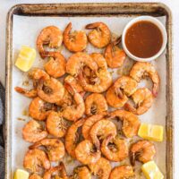 tray of shrimp