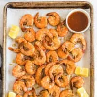 tray of shrimp