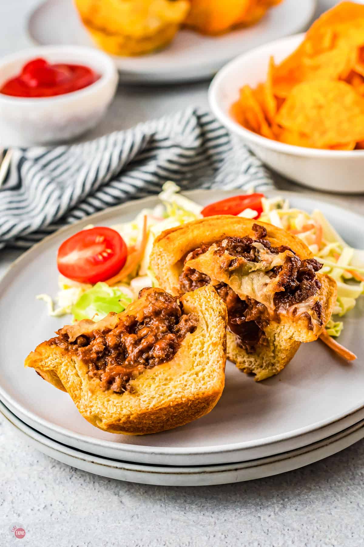 sloppy joe cup cut in half