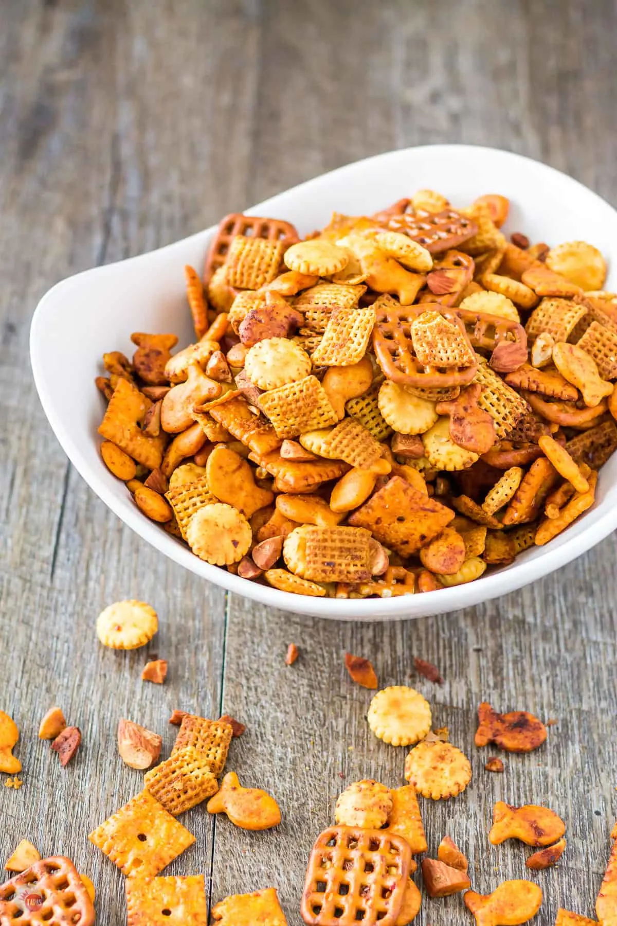 I like a family size snack bag of bold chex mix on me at all times