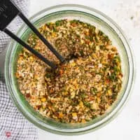 overhead picture of jar of spices