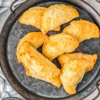 metal tray of empanadas