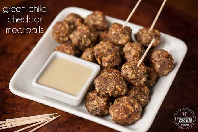 green chile meatballs