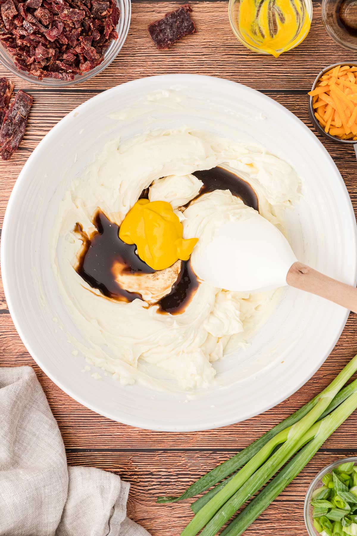 sour cream and mustard in a bowl