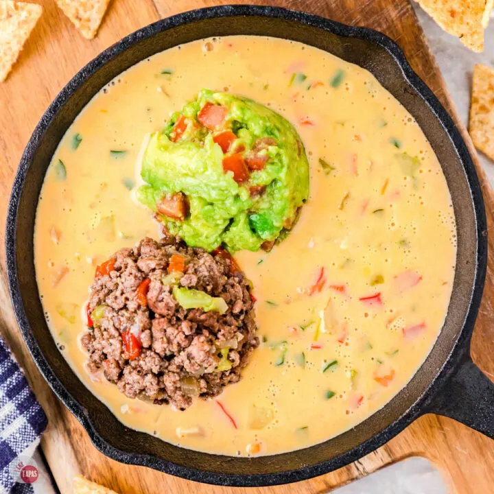overhead picture of skillet dip