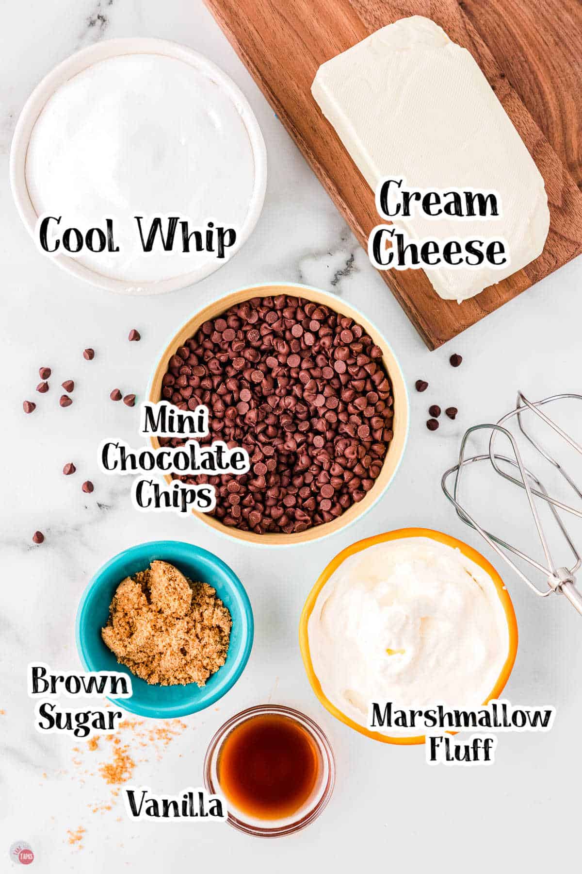 labeled picture of Booty Dip ingredients