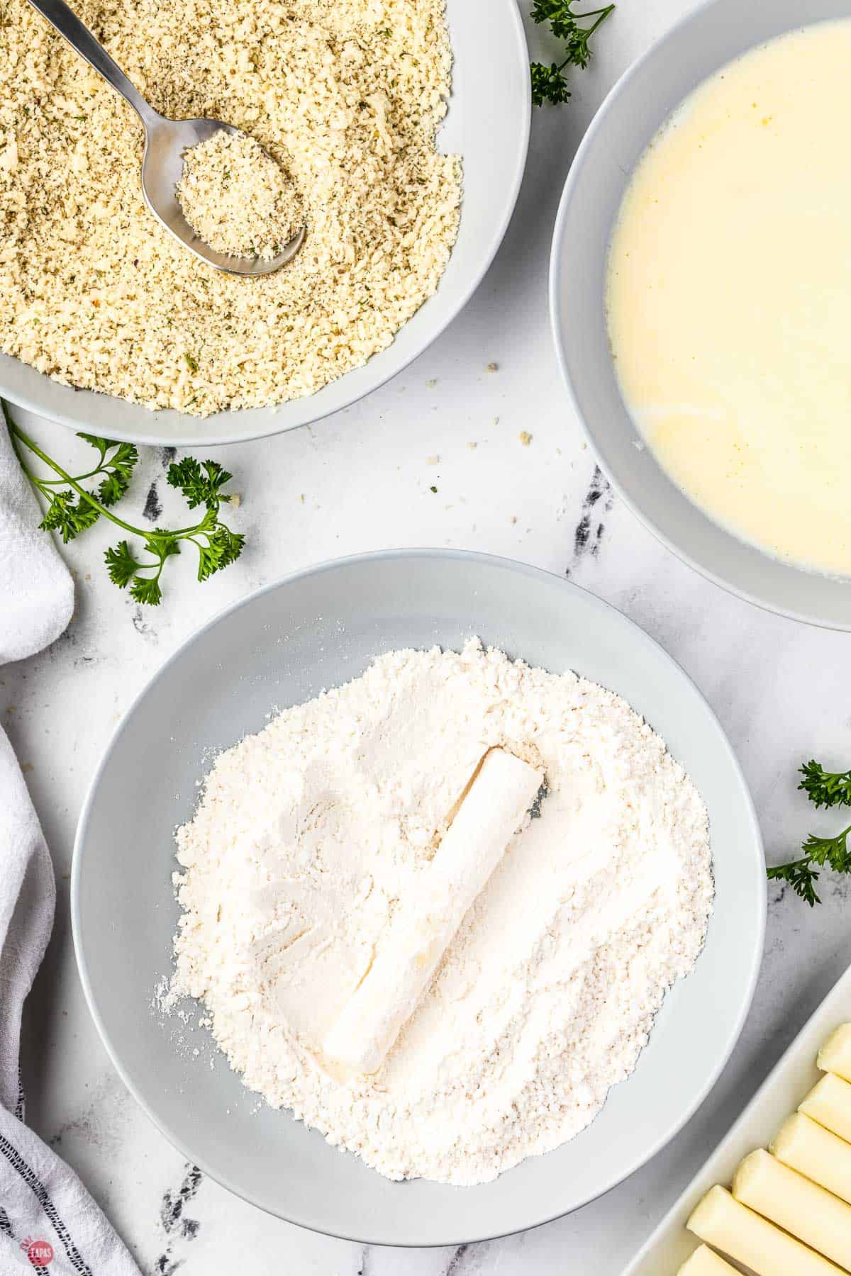 cheese stick in flour