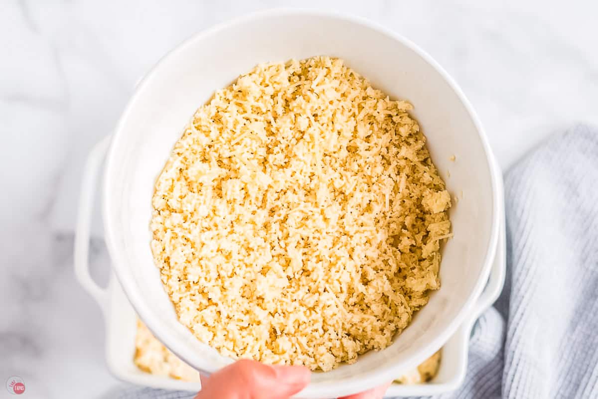 panko crumbs in a white bowl