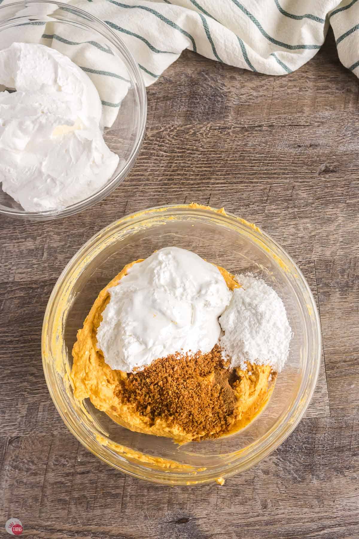 marshmallow and spices in a bowl