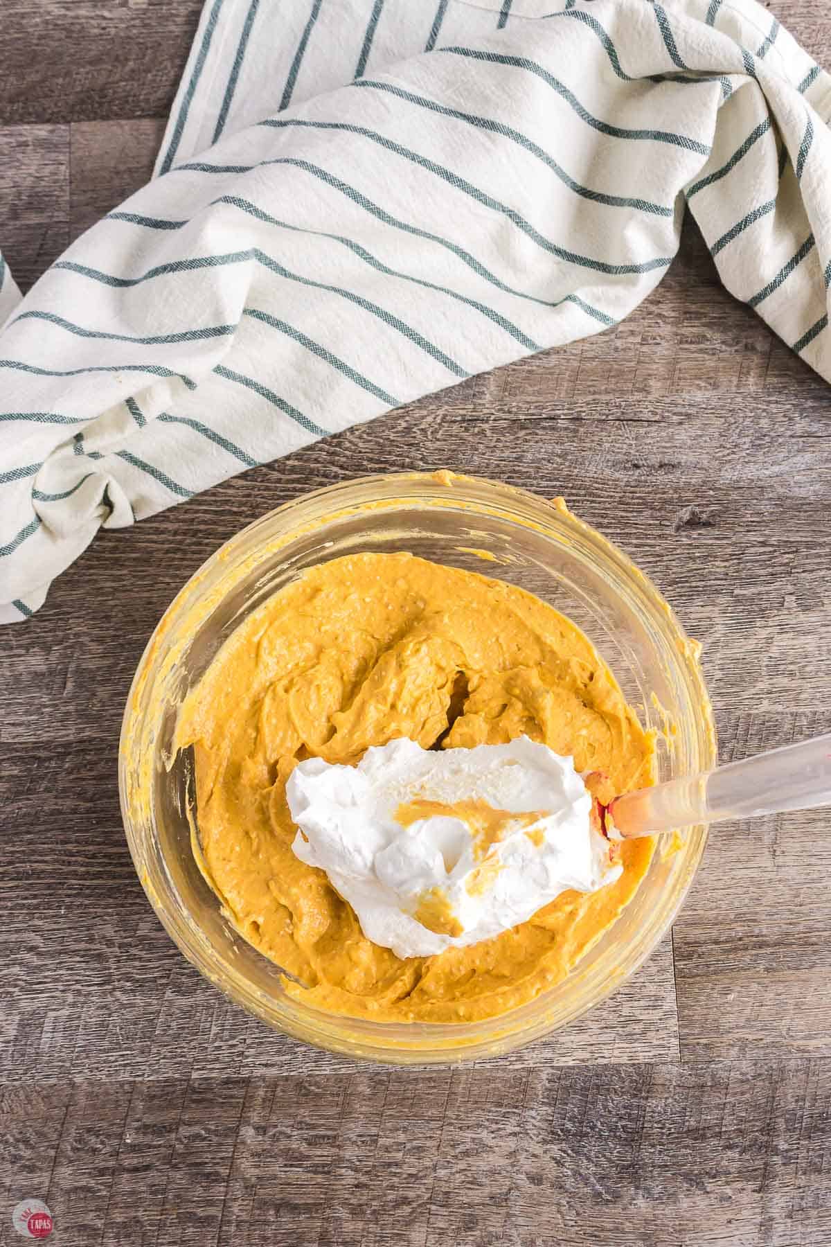 pumpkin dip in a bowl