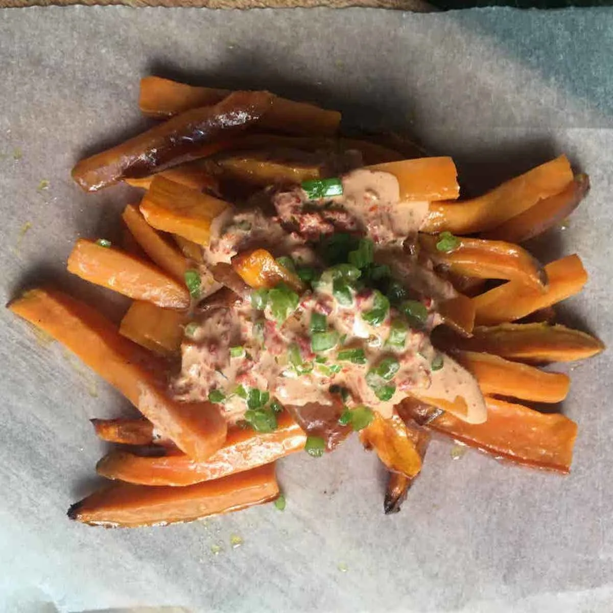 potato wedges with sambal sauce