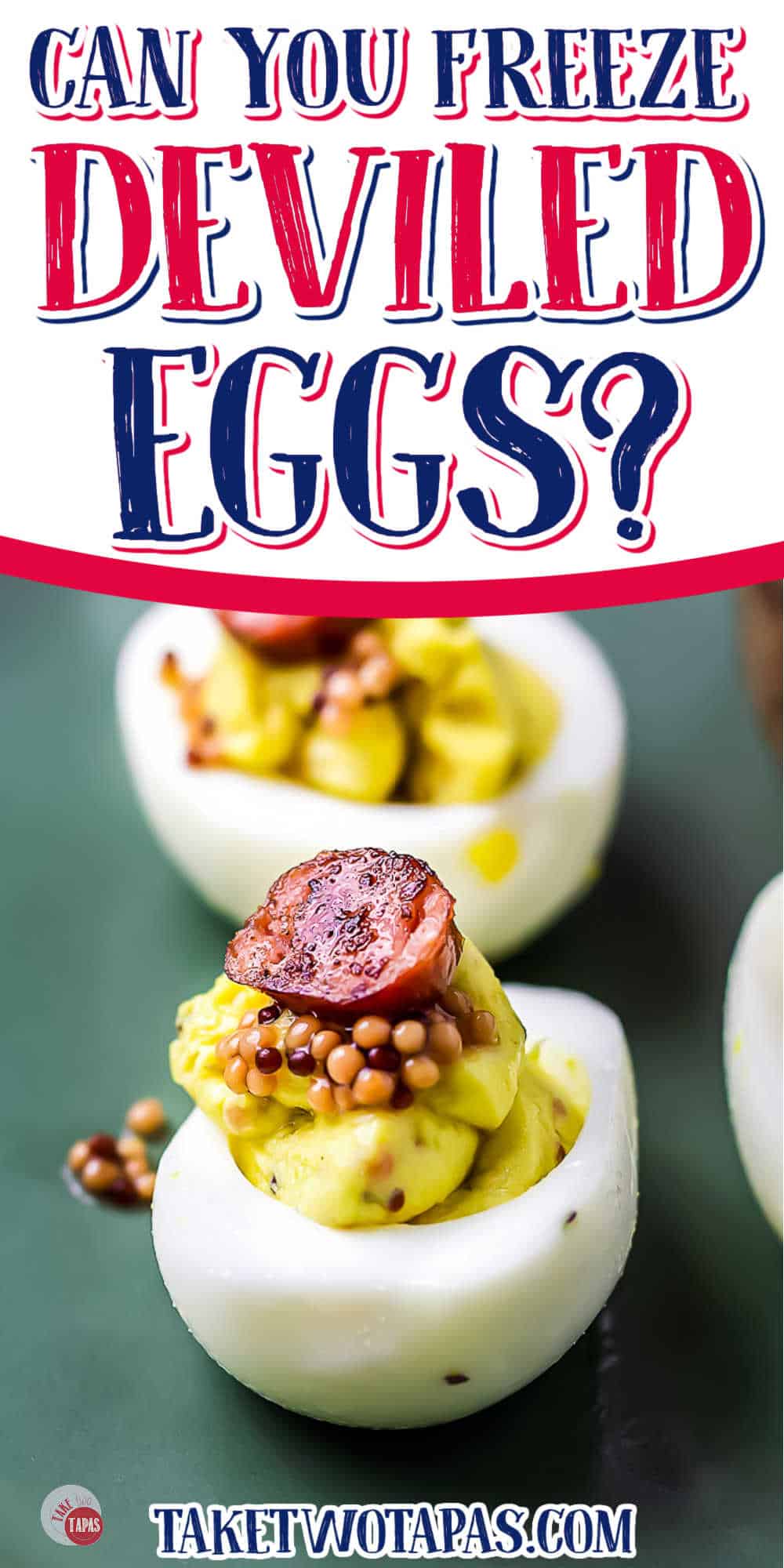 honey mustard deviled egg with text