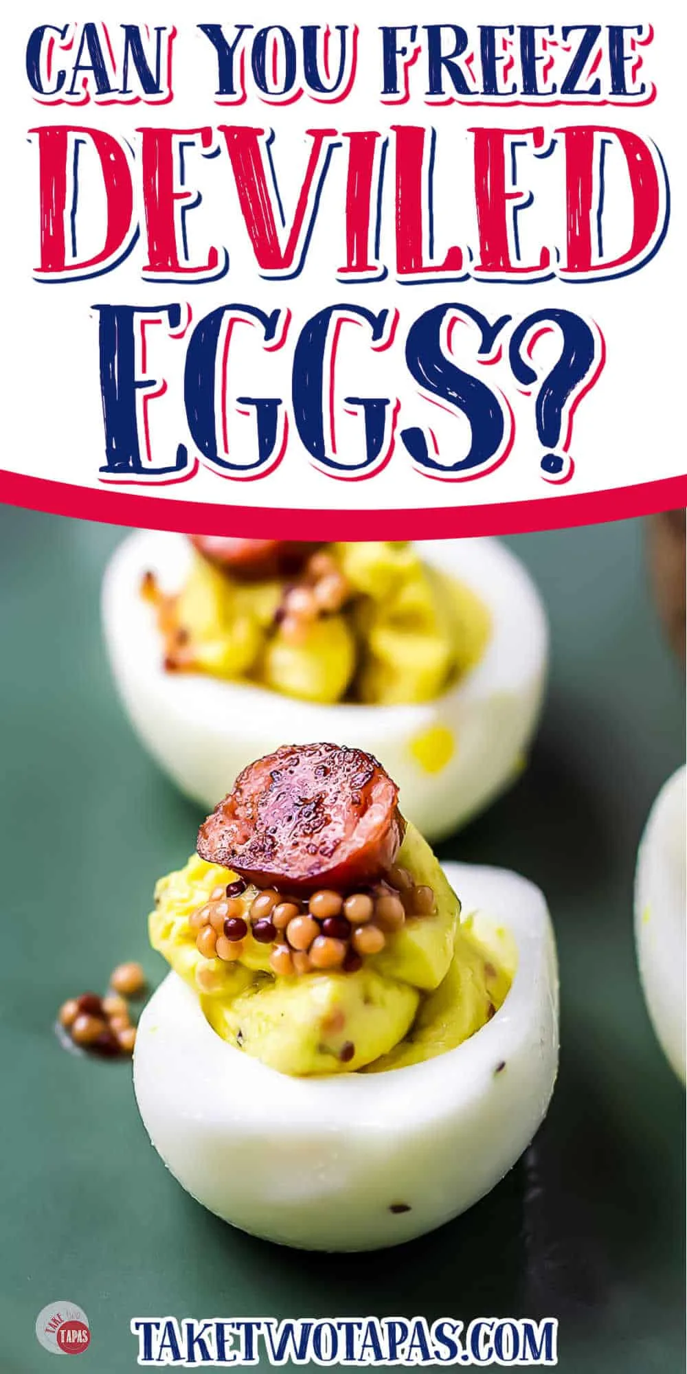 honey mustard deviled egg with text
