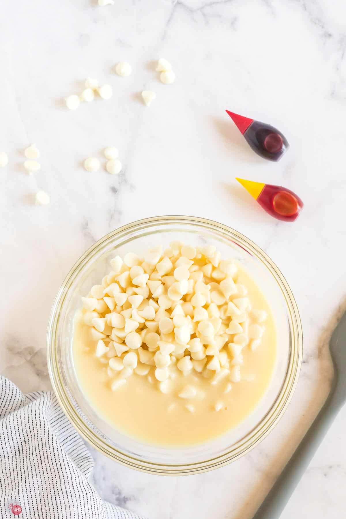 melting white chocolate chips