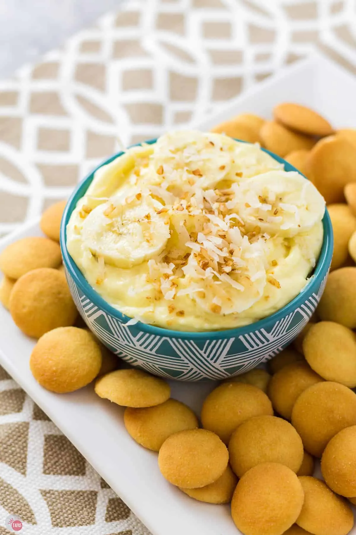 bowl of bananas and wafers