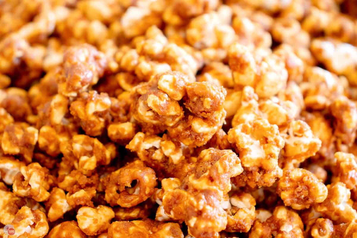 close up of popcorn