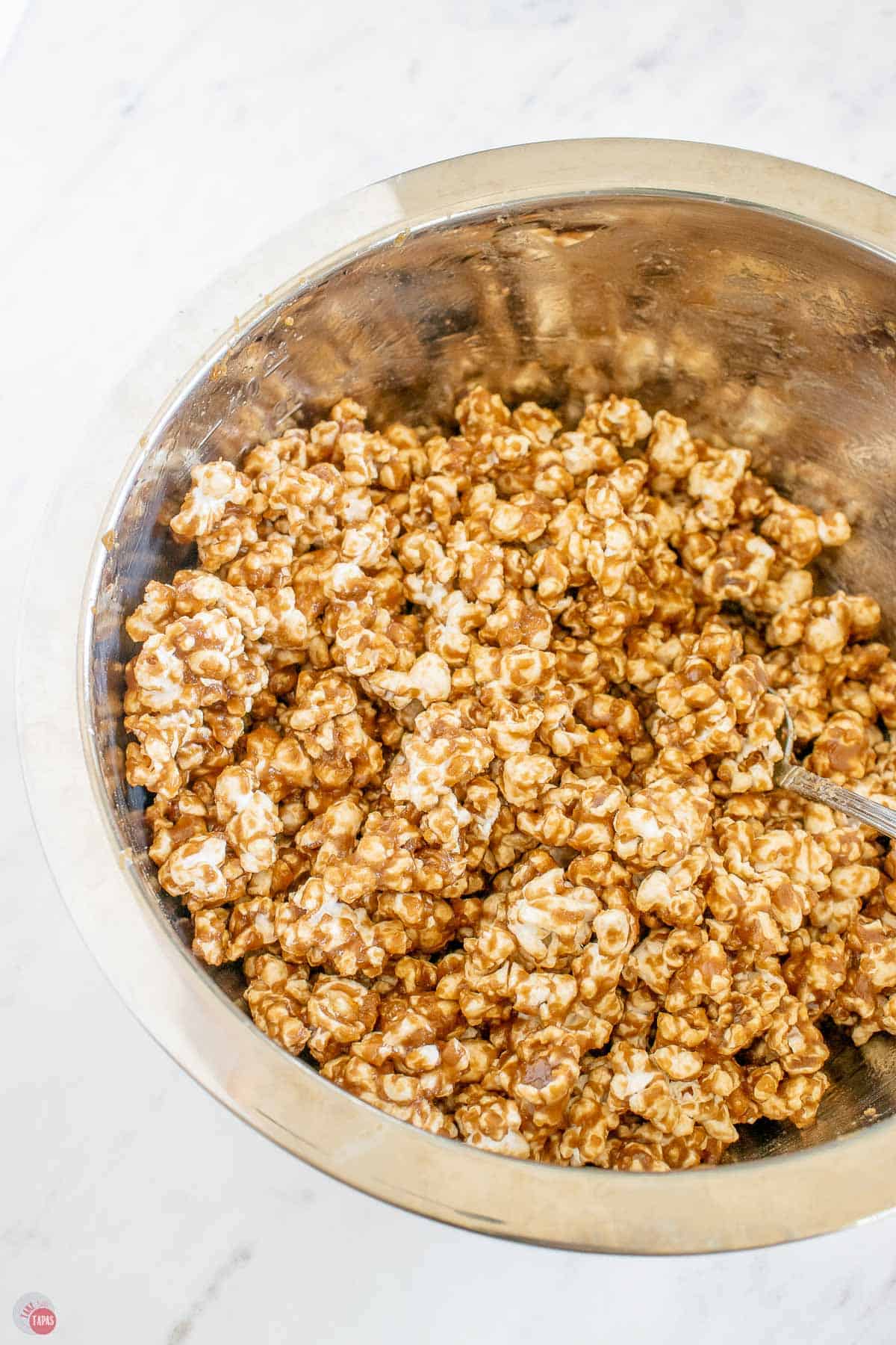 Homemade Caramel Popcorn Recipe (without Corn Syrup) - Three Olives Branch