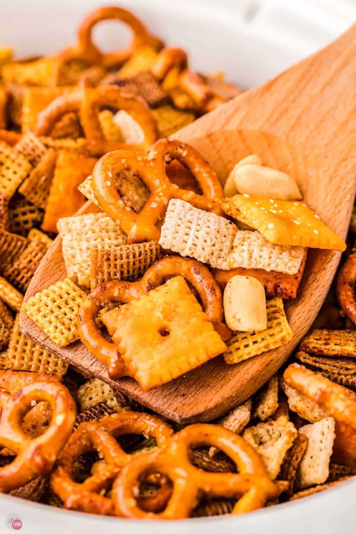 Slow Cooker Bold Chex Mix Recipe - The Chunky Chef