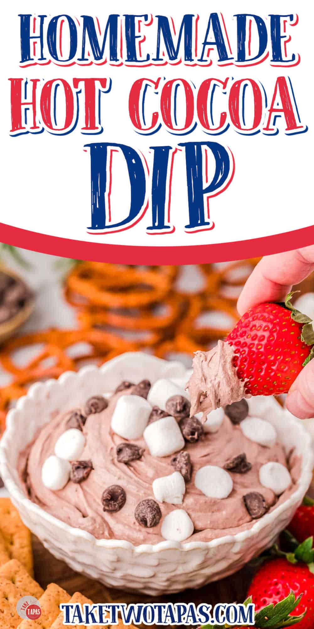 strawberry dipping in chocolate dip