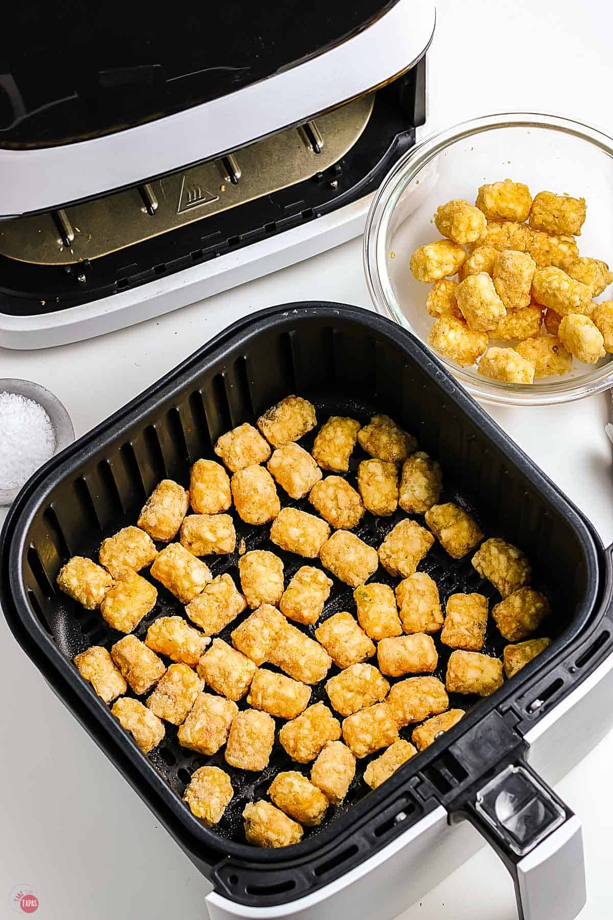 air fryer basket with frozen tater tots