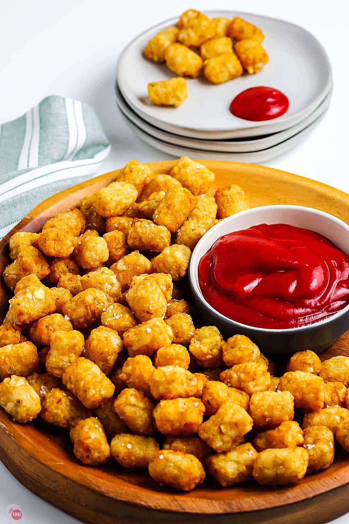 tater tots and ketchup