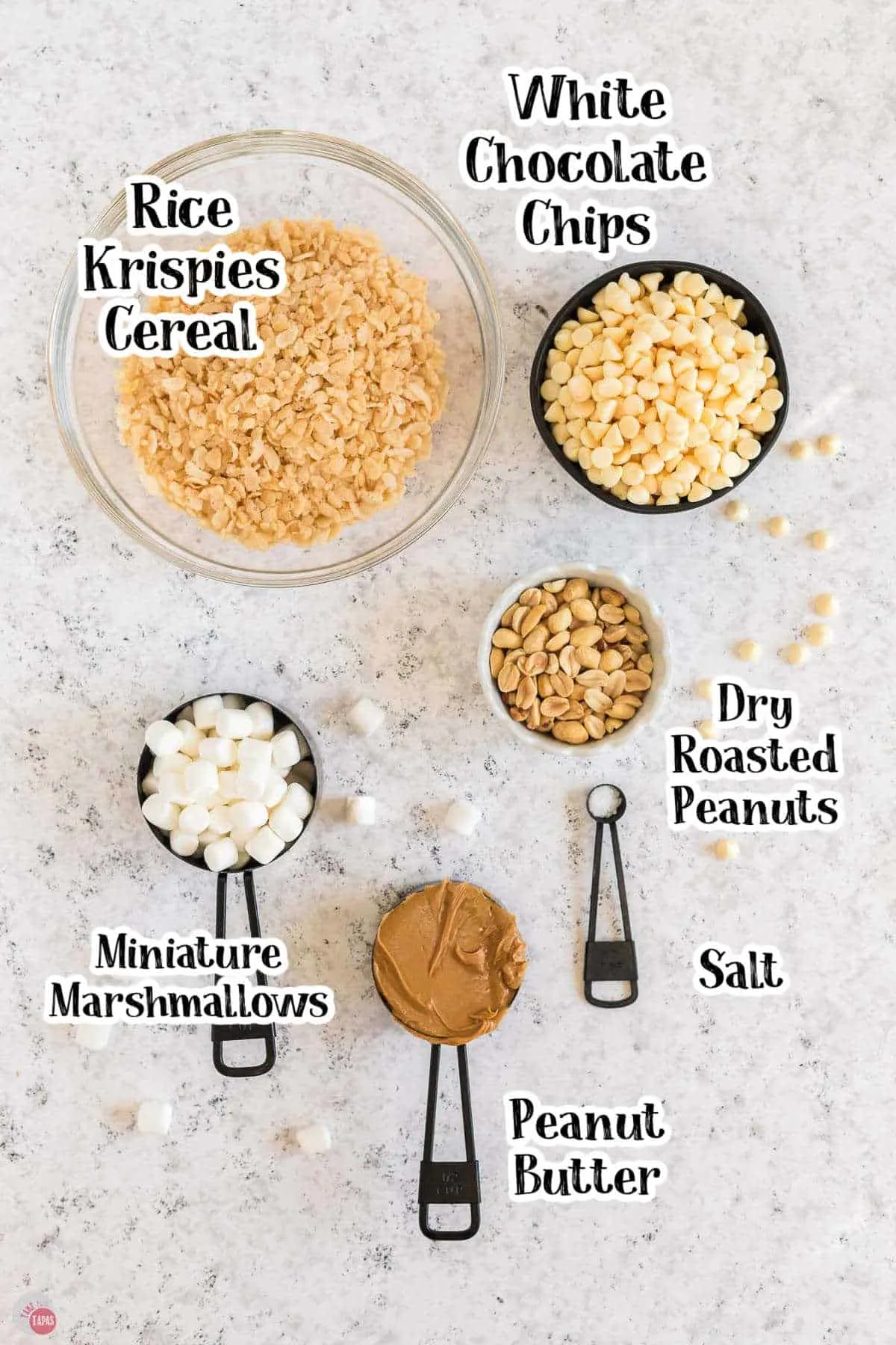 labeled picture of cookie ingredients