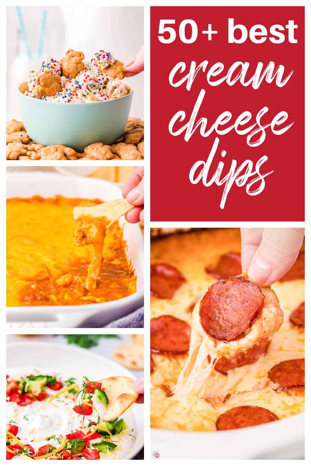 collage of dips