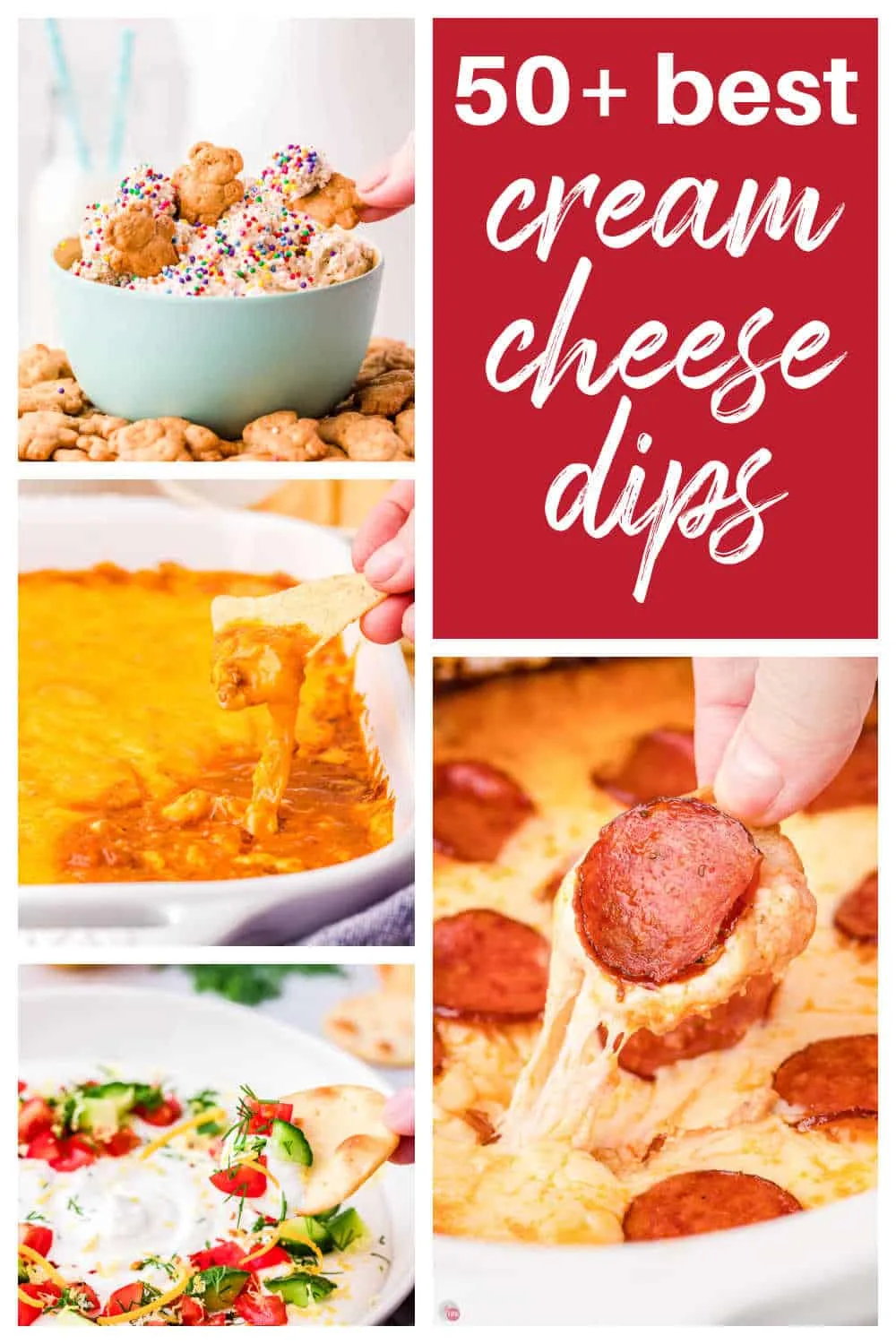collage of dips