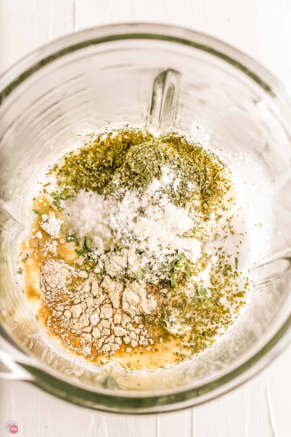 spices in a blender