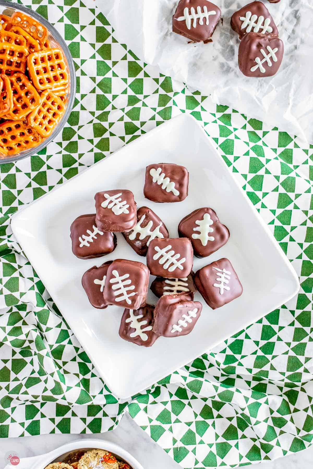 plate of perfect football cookie recipe cookies