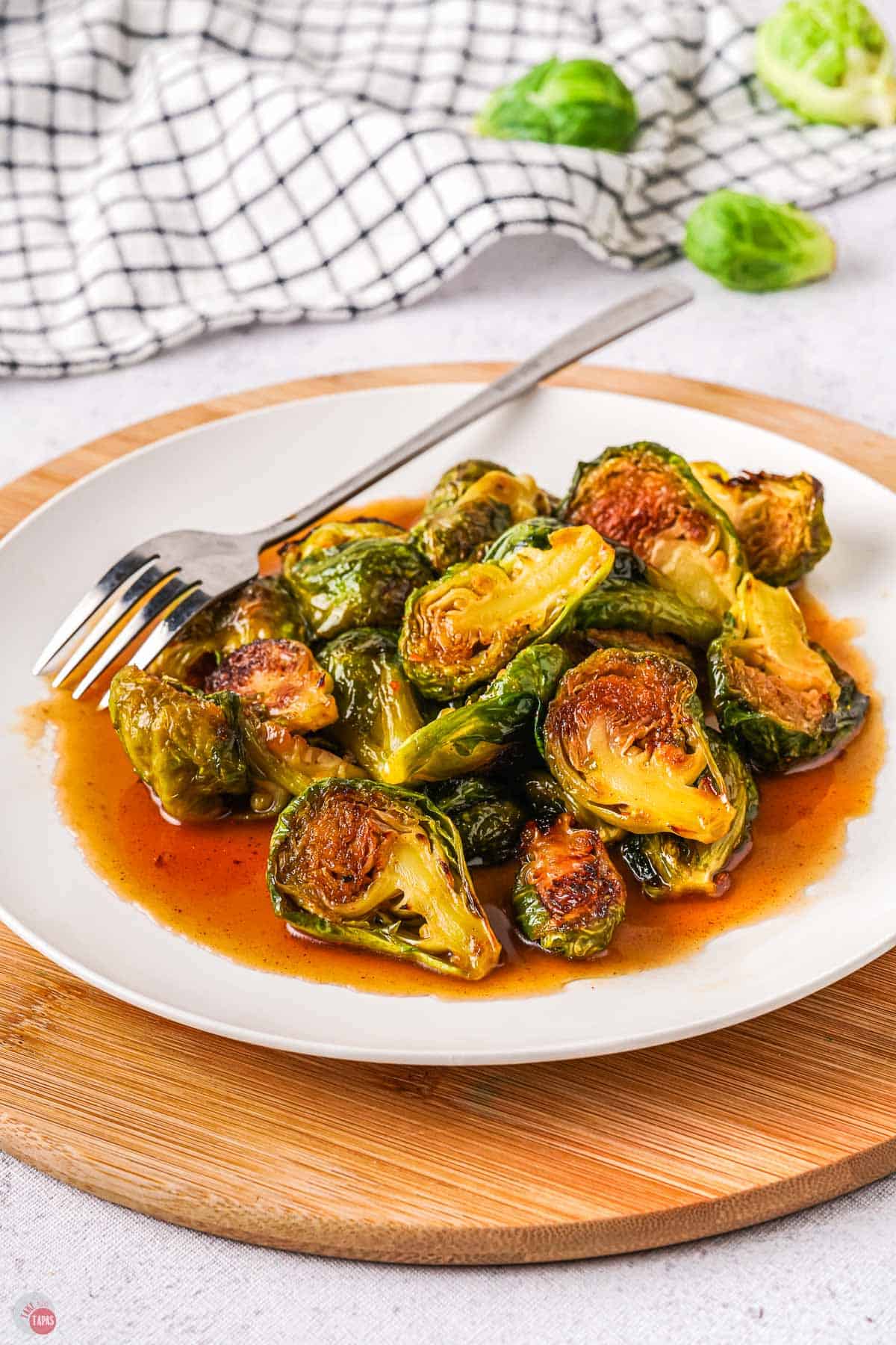 the perfect appetizer of crispy sprouts